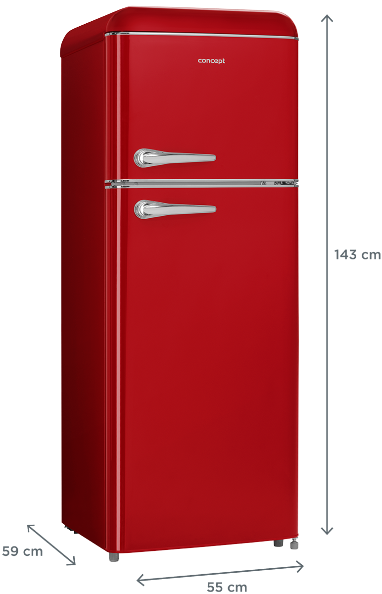 CHŁODZIARKO-ZAMRAŻARKA WOLNOSTOJĄCA RETRO RED LFTR4555RDR