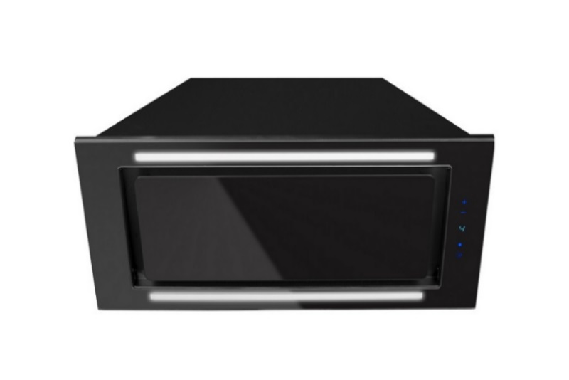 Okap podszafkowy Lando Glass 2STRIPS Black