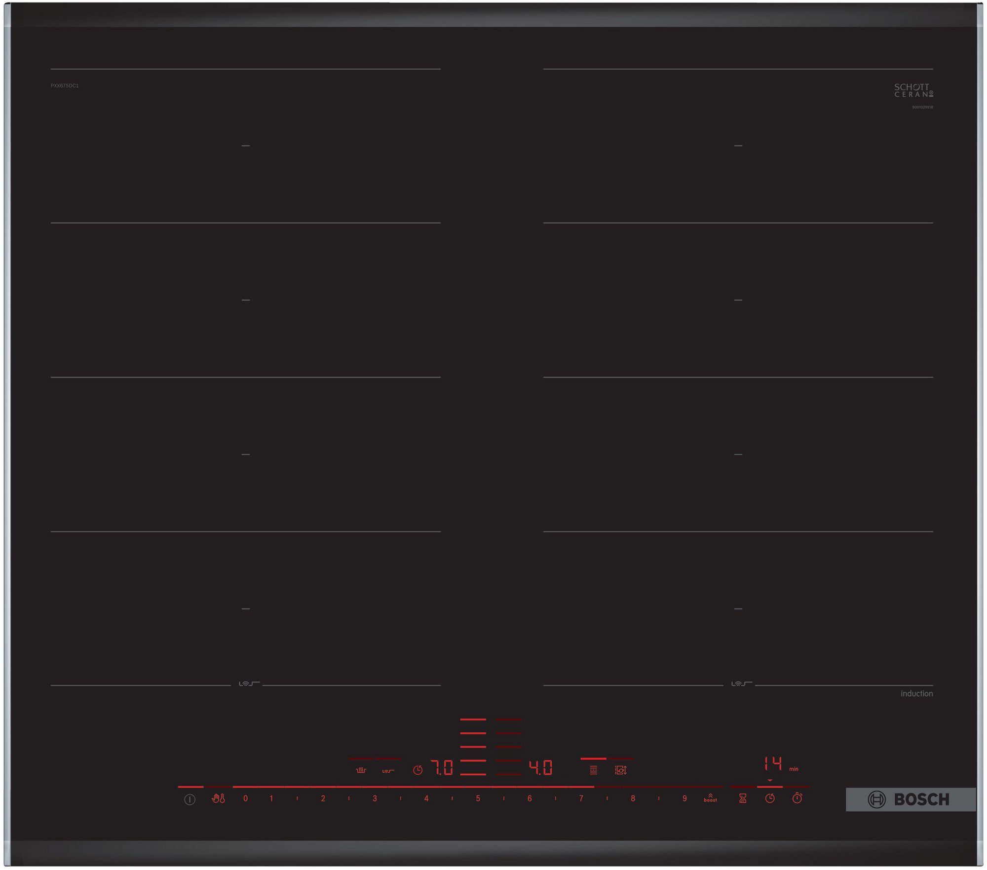 Serie 8, Płyta indukcyjna, 60 cm, Czarny, PXX675DC1E