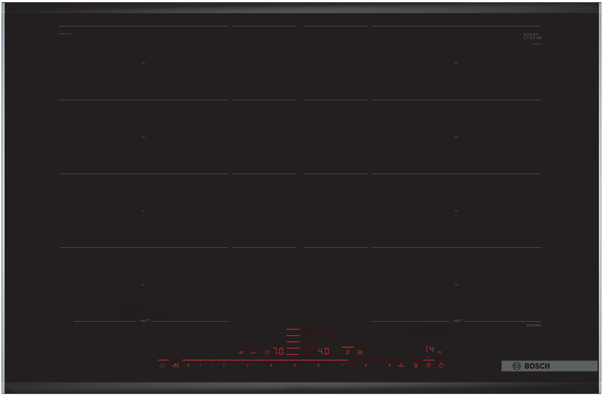 Serie 8, Płyta indukcyjna, 80 cm, Czarny, PXY875DC1E