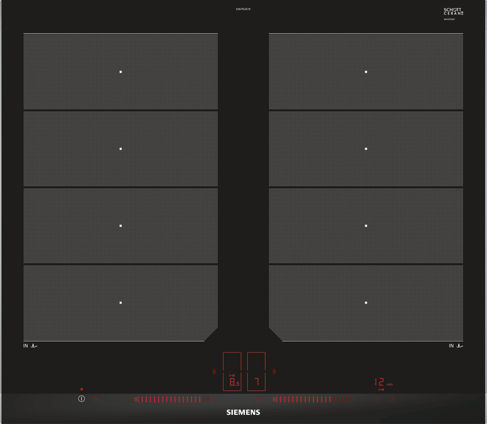 iQ700, Płyta indukcyjna, 60 cm, Czarny, EX675LXC1E