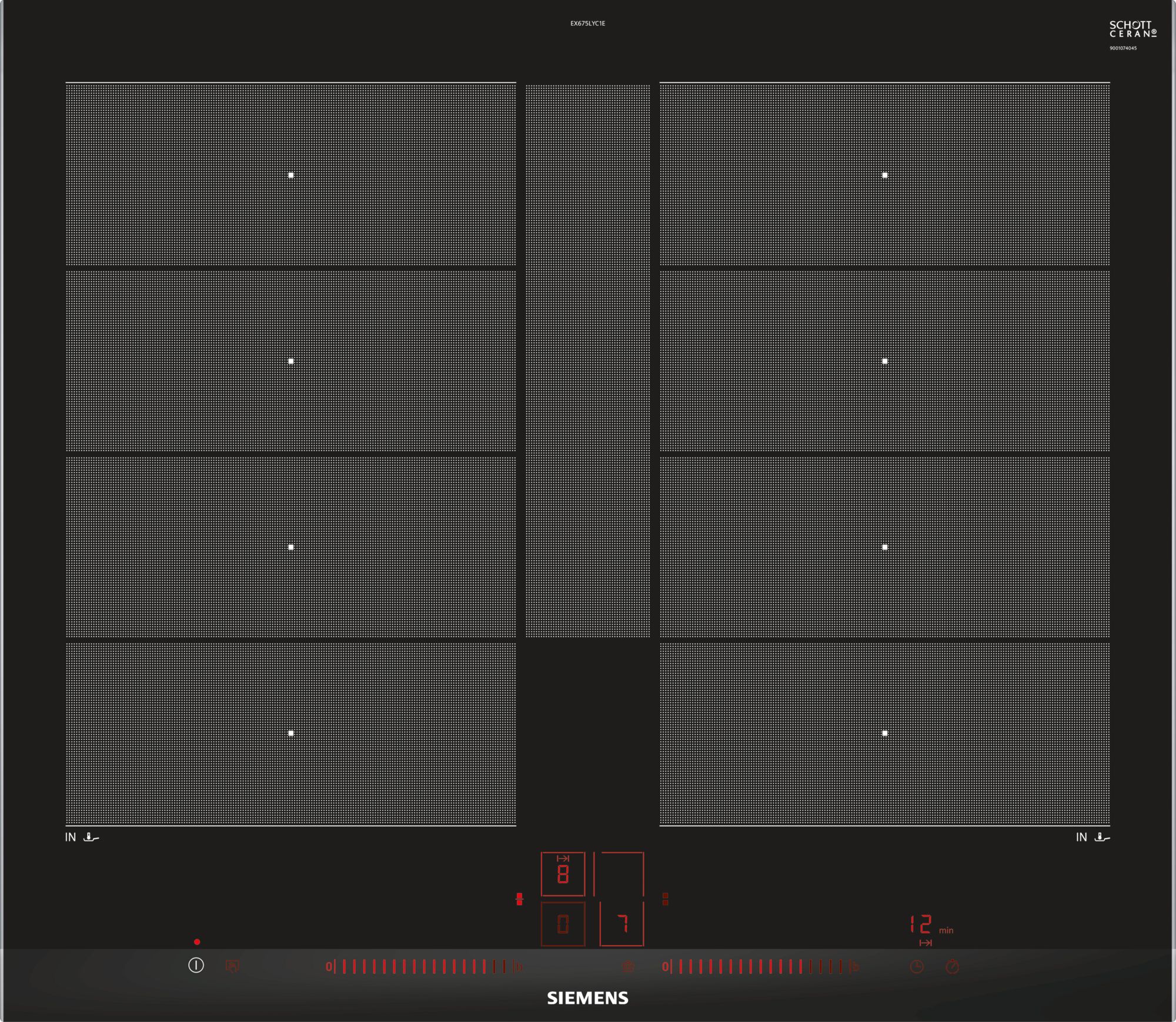 iQ700, Płyta indukcyjna, 60 cm, Czarny, EX675LYC1E