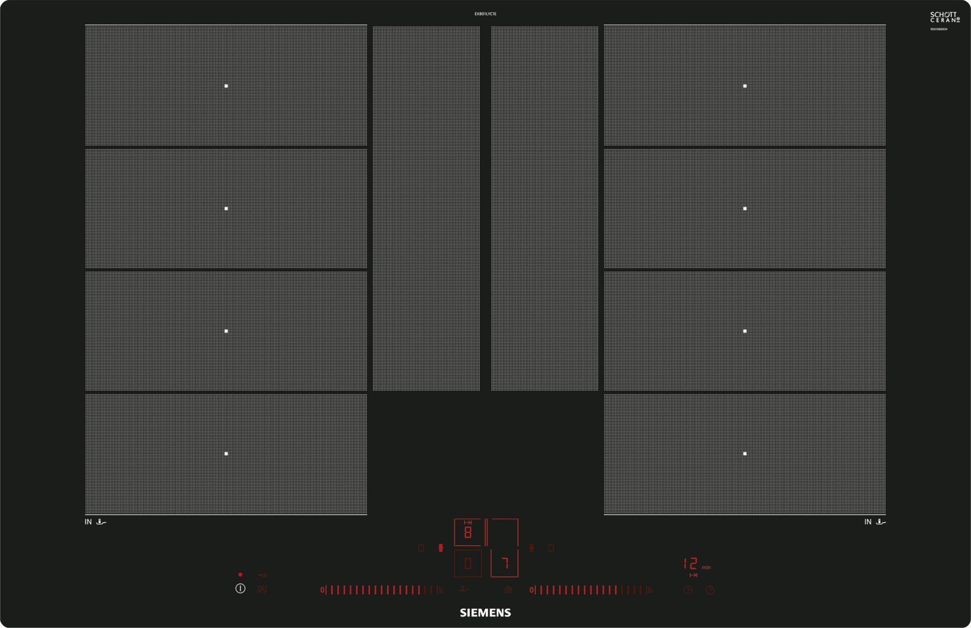 iQ700, Płyta indukcyjna, 80 cm, Czarny, EX801LYC1E